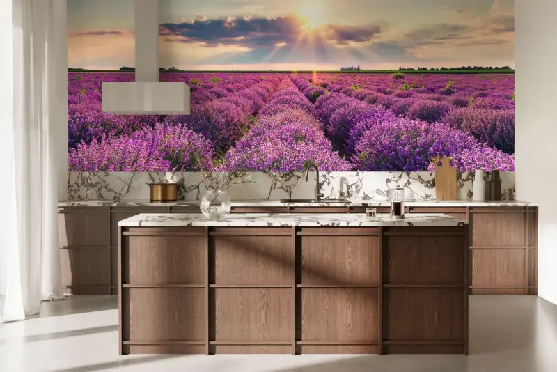 Prowansja w Twojej kuchni dzięki fototapecie z lawendą